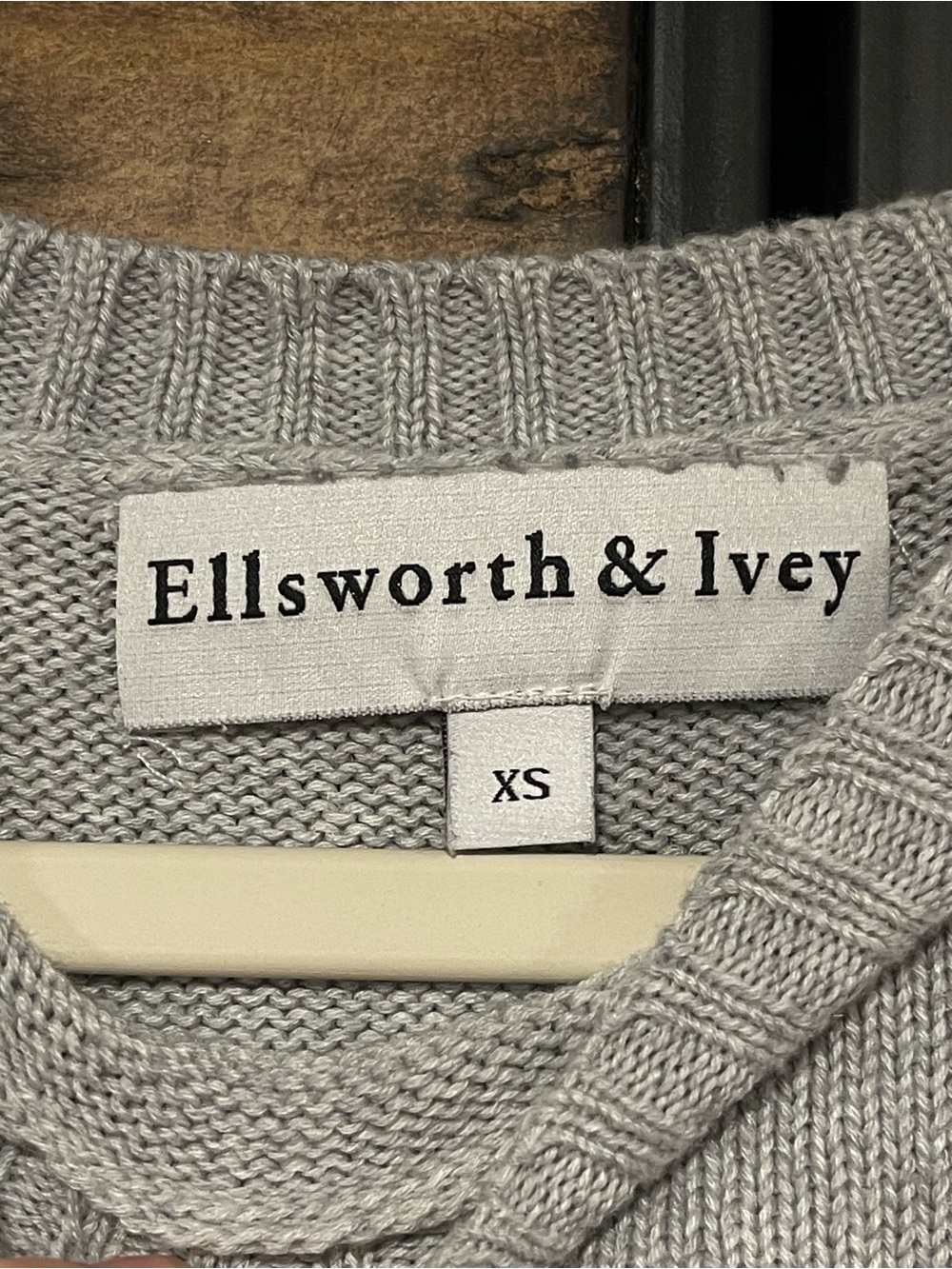 Women's Light Gray Knit Sweater - XS